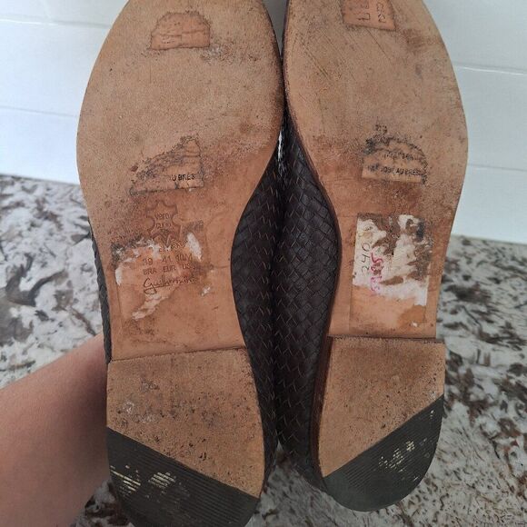 Anthropologie’s Guilhermina Tessia Brown  Leather Booties size 10 - Picture 7 of 8